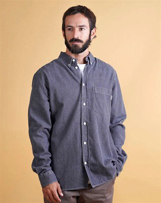 Elsk - Chambray Men's Skjorte - Washed Grey